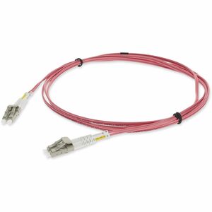 AddOn 3m LC to LC Pink OM4 Duplex OFNR (Riser-Rated) MMF (Multi Mode) Fiber Patch Cable, 50/125