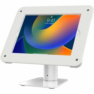 CTA Digital Simple VESA Desk Mount w/ Security Enclosure for iPad 10.2 series, iPad Air3 and Pro 10.5 (White)