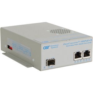 Omnitron Systems OmniConverter 10GPoE+/S 9191-0-12-2W Transceiver/Media Converter