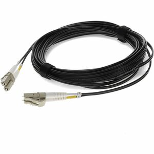AddOn 10m LC to LC Black OM4 Duplex OFNR (Riser-Rated) MMF (Multi Mode) Fiber Patch Cable, 50/125