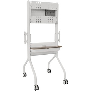 Chief Voyager Height Adjustable AV TV Cart - For 50-85 Inch Flat Panel TVs - White