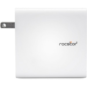 Rocstor 140W Smart USB-C™ Power Adapter AC Charger. Compatible with Apple® MacBook®, MacBook Air®, MacBook Pro® with Thunderbolt 3/4 (87W & 96W), MacBook Pro® 13" (61 & 67W), MacBook Pro® 14" 2021 and higher, MacBook Pro® 16" 2019, 2021 and higher. Chromebook®, Microsoft® Surface®, HP®, Lenovo® & Dell® Tablet & Laptop. Compatible with any USB-C-enabled Laptop device up to 140W - UL & FCC/CE Certified - GaN technology - White