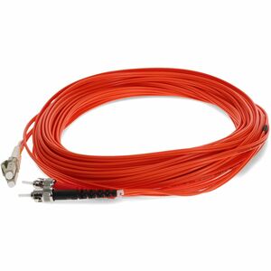 AddOn 11m ST to LC Orange OM1 Duplex OFNR (Riser-Rated) MMF (Multi Mode) Fiber Patch Cable, 62.5/125