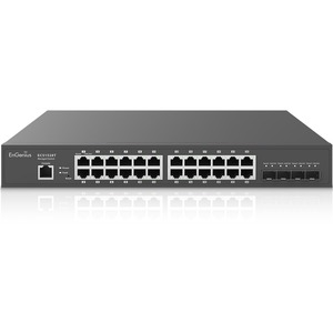 EnGenius Cloud Managed 24-Port 13" Compact Gigabit Switch with 4 SFP+ Ports