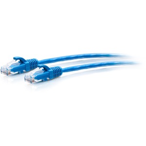 C2G 1ft Cat6a Snagless Unshielded (UTP) Slim Ethernet Patch Cable - Blue