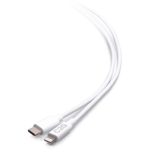 C2G 6ft USB-C Male to Lightning Male Sync and Charging Cable - White