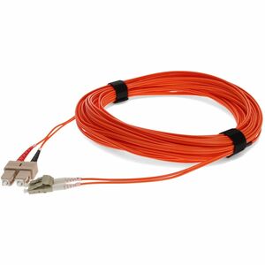 AddOn 30m SC to LC Orange OM2 Duplex OFNR (Riser-Rated) TAA MMF (Multi Mode) Fiber Patch Cable, 50/125
