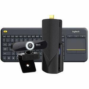 Azulle Access4 Essential Mini PC Stick with Keyboard and Camera Bundle