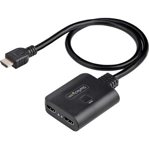 StarTech.com 2-Port HDMI Splitter, 4K 60Hz HDMI 2.0 Video, 4K HDMI Splitter 1 In 2 Out, 1x2 HDMI Display/Output Splitter, HDR/HDCP