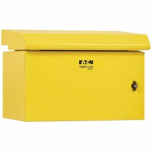 Tripp Lite SmartRack Industrial Enclosure with Lock - NEMA 3R, Wall Mount, Metal Construction, Internal Fans, 16.5 in. Depth, 6U, Yellow