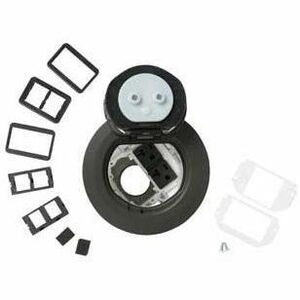 Wiremold 4AT Prewired Dual Service Style Evolution Poke-Thru Device-Gray
