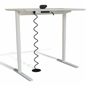 Wiremold Sit/Stand Desk Power Module - 2 Surface Outlets - 6 Below Surface Outlets - Coiled Cord - Black - TAA Compliant