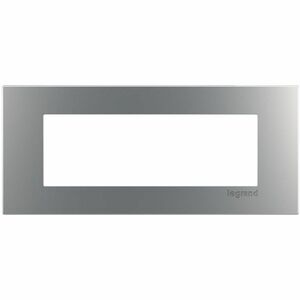 Wiremold dash 3-Cube Trim Plate in Stainless Steel