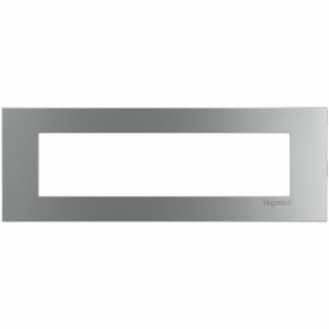 Wiremold dash 4-Cube Trim Plate in Stainless Steel
