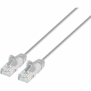 Intellinet Cat6 U/UTP Slim Network Patch Cable, 14 ft., Gray