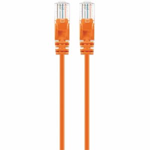 Intellinet Cat6 U/UTP Slim Network Patch Cable, 10 ft., Orange