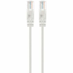 Intellinet Cat6a U/UTP Slim Network Patch Cable, 10 ft., White