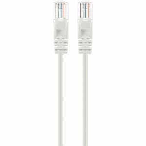 Intellinet Cat6 U/UTP Slim Network Patch Cable, 5 ft., White