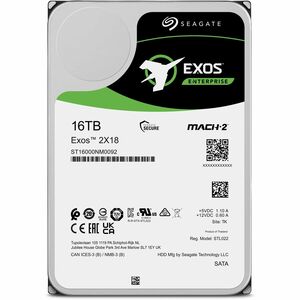 Seagate Exos 2X18 ST16000NM0092 16 TB Hard Drive - Internal - SATA (SATA/600)