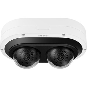Wisenet PNM-C12083RVD 6 Megapixel Outdoor Network Camera - Color - Dome - White - TAA Compliant
