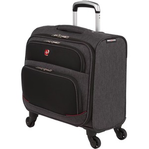 SwissGear SWA5975422146 Travel/Luggage Case (Roller) for 16" Notebook - Heather Gray, Black