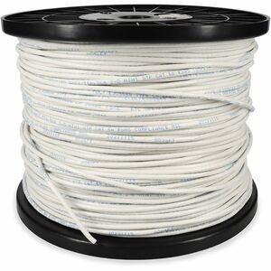 AddOn 1000ft Non-Terminated White CAT6 Slim PVC Solid Bulk Cable CAT 6