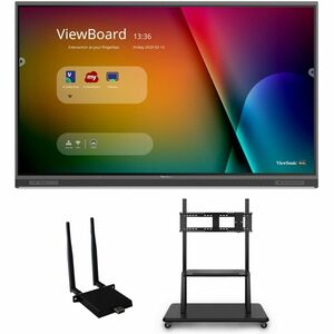 ViewSonic ViewBoard IFP8652-1C-E2 - 4K Interactive Display with WiFi Adapter, Mobile Trolley Cart - 400 cd/m2 - 86"