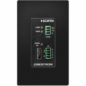 Crestron DM&reg; Essentials 4K60 4:4:4 Transmitter for HDMI&reg;, RS-232, and IR Signal Extension over CATx Cable, Wall Plate, Black