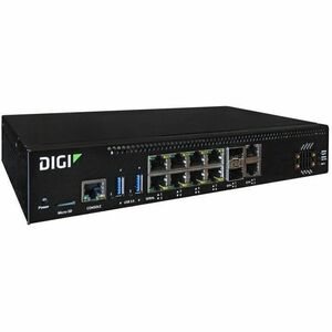 Digi Connect EZ 8 I/O - Serial Server, 8-port, RS-232, Digital/analog I/O, US Power Cord