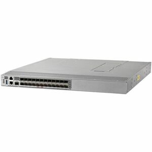 Cisco MDS 9124V 64G FC switch, w/ 24 active ports + 24x64G SW Optics, 4 Fans, 2 PSUs, intake