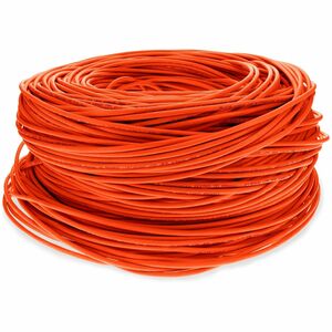 AddOn 1000ft Non-Terminated Orange CAT6 PVC Solid Bulk Cable CAT 6