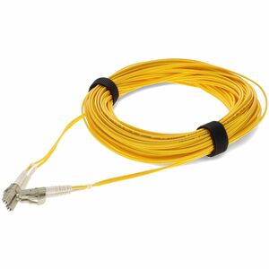 AddOn 15m LC to LC Yellow OM1 Duplex OFNR (Riser-Rated) TAA MMF (Multi Mode) Fiber Patch Cable, 62.5/125