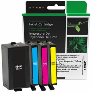 Clover Imaging Remanufactured High Yield Black, Cyan, Magenta, Yellow Ink Cartridges for HP 934XL/HP 935XL (6ZA02AN) 4-Pack