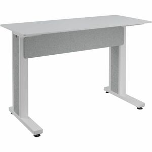 Middle Atlantic Forum Series Rectangle Table for 2 People - 38in Height - Designer White Table Top with Light Table Base