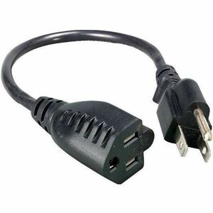 ENET NEMA 5-15P Male to NEMA 5-15R Female 14/3 AWG 15A 125V Black Power Cord 1FT