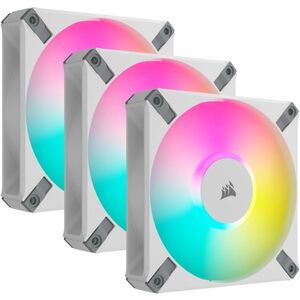 Corsair iCUE AF120 RGB ELITE 120mm PWM Triple Fan Kit - White - 3 Pack