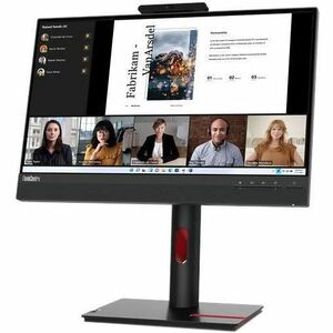 Lenovo ThinkCentre TIO22GEN5 22" Class Webcam Full HD LED Monitor - 16:9 - Black