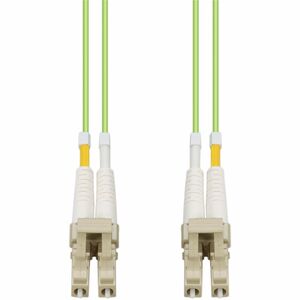 AddOn 65m LC to LC Lime Green OM5 Duplex OFNR (Riser-Rated) Fiber Patch Cable, MMF (Multi Mode), 50/125