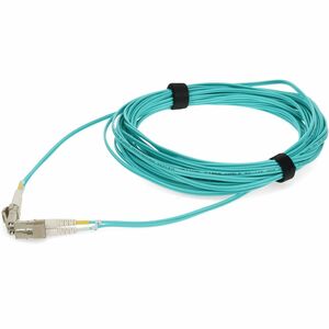 AddOn 1m LC to LC Aqua OM4 Duplex OFNP (Plenum-Rated) TAA MMF (Multi Mode) Fiber Patch Cable, 50/125