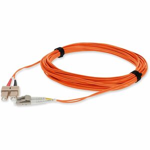 AddOn 7m SC to LC Orange OM4 Duplex OFNR (Riser-Rated) MMF (Multi Mode) Fiber Patch Cable, 50/125