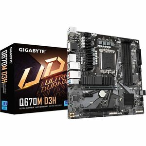 GIGABYTE Ultra Durable Q670M D3H Gaming Desktop Motherboard - Intel Q670 Chipset - Socket LGA-1700 - Micro ATX