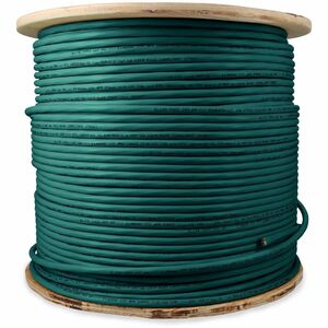 AddOn 500ft Non-Terminated Green CAT6A PVC Solid Bulk Cable CAT 6A