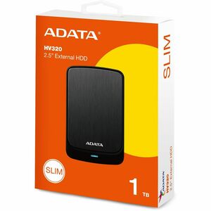 Adata HV320 AHV320-1TU31-CBK 1 TB Portable Hard Drive - External - Black