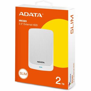 Adata HV320 AHV320-2TU31-CWH 2 TB Portable Hard Drive - External - White