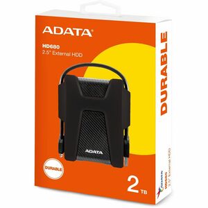 Adata HD680 AHD680-2TU31-CBK 2 TB Portable Hard Drive - External - Black