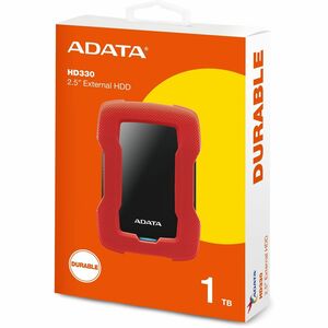 Adata HD330 AHD330-1TU31-CRD 1 TB Portable Hard Drive - External - Red