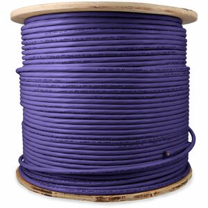AddOn 1000ft Non-Terminated Purple CAT 6A PVC Solid Bulk Cable