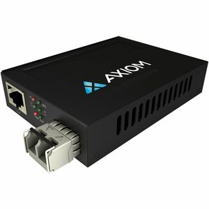 Axiom TAA 1Gbs PoE+ RJ45 to 1000Base-LX Fiber Media Converter - SMF, LC, 10KM, 1310nm