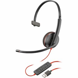 Poly Blackwire 3210 Monaural USB-A Headset (Bulk Qty.50)