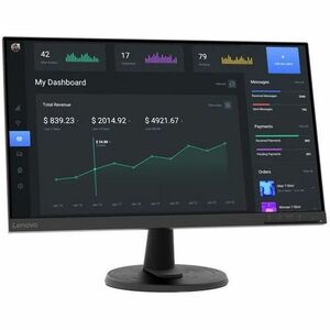 Lenovo D24-40 24" Class Full HD LED Monitor - 16:9 - Raven Black